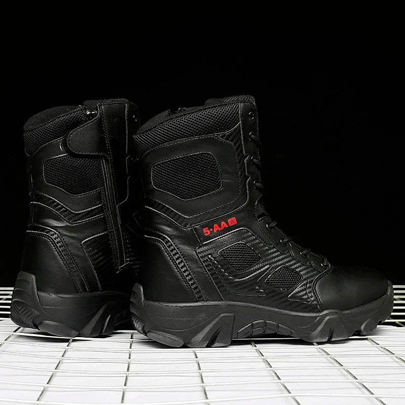Men Male Masculine Botas Tacticas Hombre Militar Masculine SneakerMotorcycle Ankle Combat Boots Black Botas Militares Hombre by PETAL & GLOW