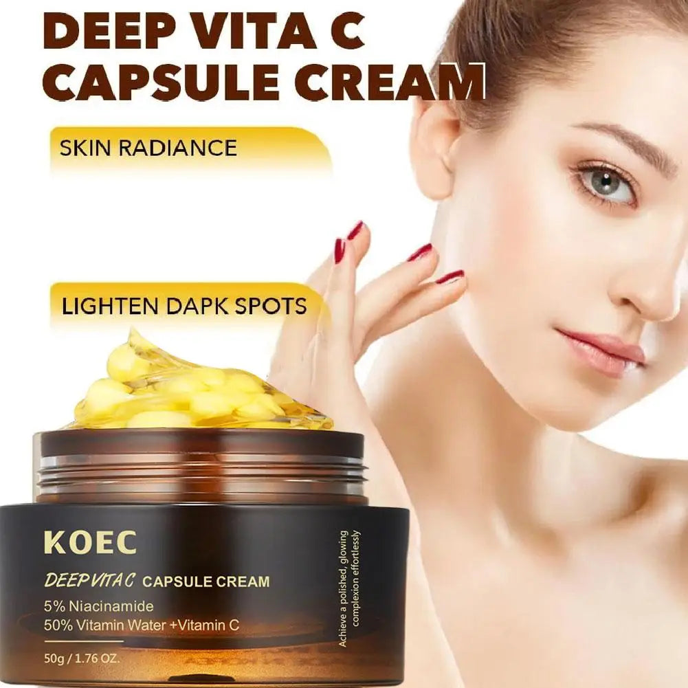 PDRN Pink Collagen Capsule Cream 5% Niachinamide VC Whitening Hydrolyzed Collagen Face Cream Moisturizing Firming Skin Care by PETAL & GLOW