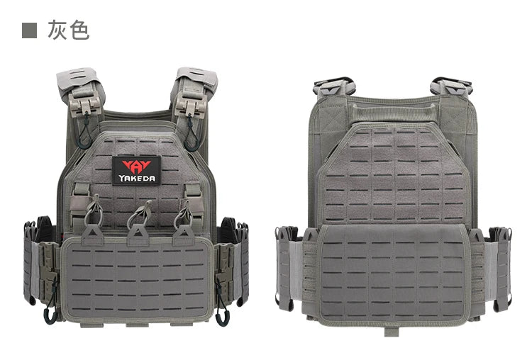 YAKEDA Tactical Vest Outdoor Hunting Plate Carrier Protective Adjustable Vest Airsoft Carrier Combat Equipment 6094 Vest by PETAL & GLOW
