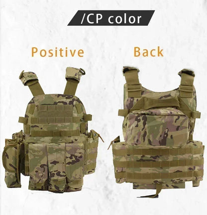 2026 Military Tactical Vest Body Armor Combat Army Gear Hunting Plate Carrier Airsoft Accessories Wargame Pouch Vest by PETAL & GLOW
