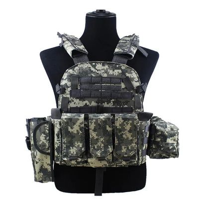 Adult Military Tactical Vest Body Armor Protection Plate Carrier Airsoft Accessories Outdoor Hunting Combat Equipment MOLLE Vest by PETAL & GLOW