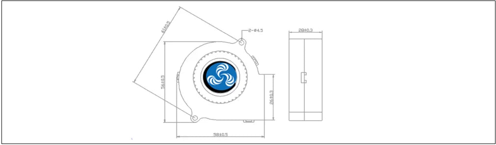 30MM 40MM 50MM 60MM 75MM 97MM Cooling Fan Brushless Motor Case Fan Blower Fan Humidifier FanInduction Cooker Fan DC5V 12V 24V