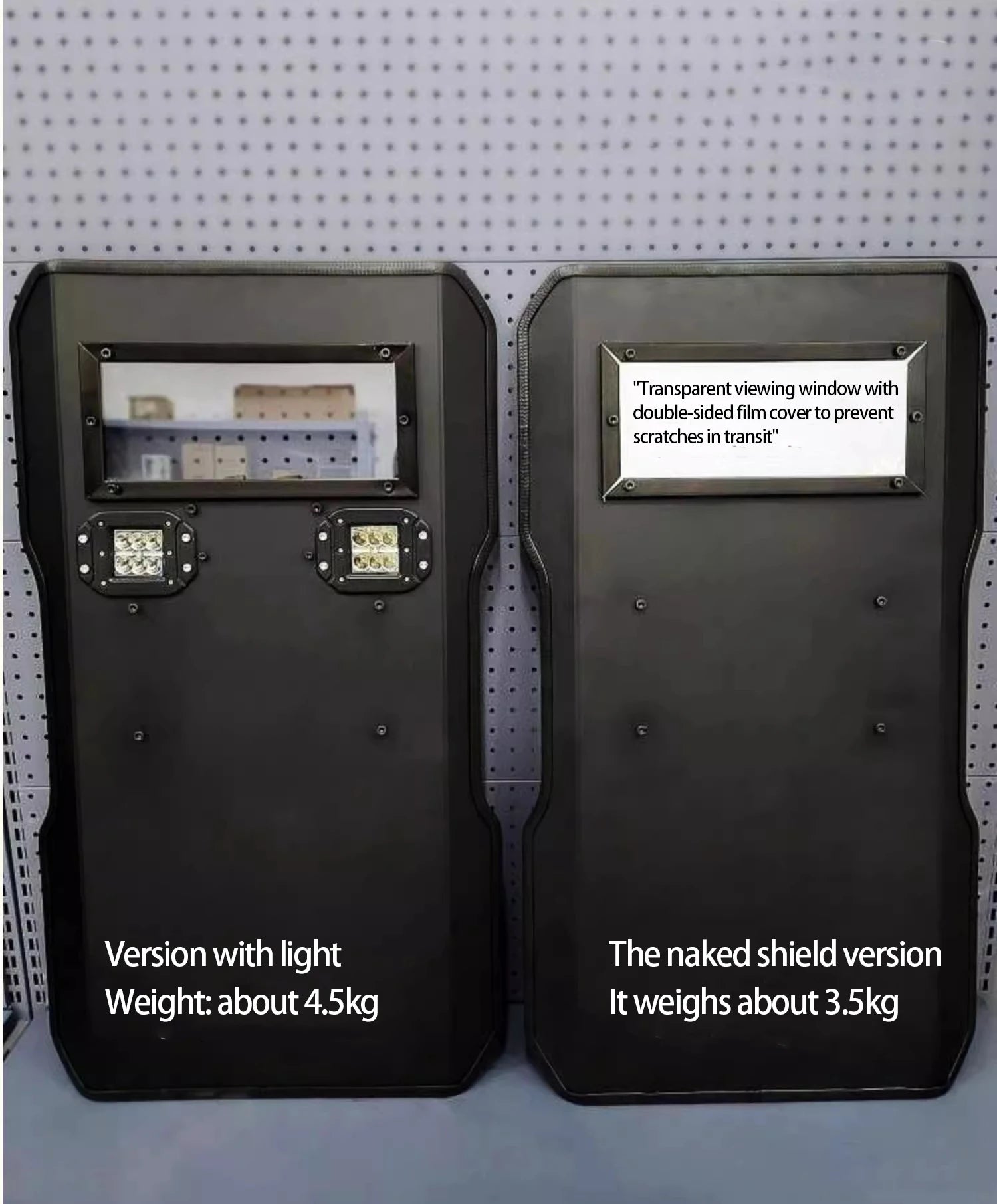 High-strength ABS Impact-resistant Flash Shield Live CS Riot Shield Cos Shield Prop Equipment Can Be Customized by PETAL & GLOW