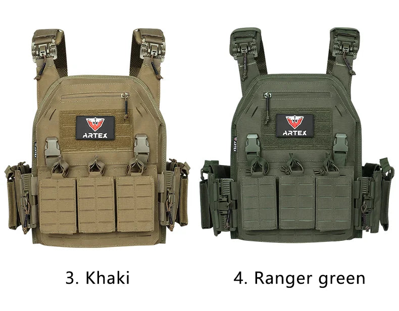 Artex New combat vest 6094 quick detachable light laser cut tactical vest black gear to carry airsoft carrier combat equipment by PETAL & GLOW