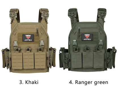 Artex New combat vest 6094 quick detachable light laser cut tactical vest black gear to carry airsoft carrier combat equipment by PETAL & GLOW
