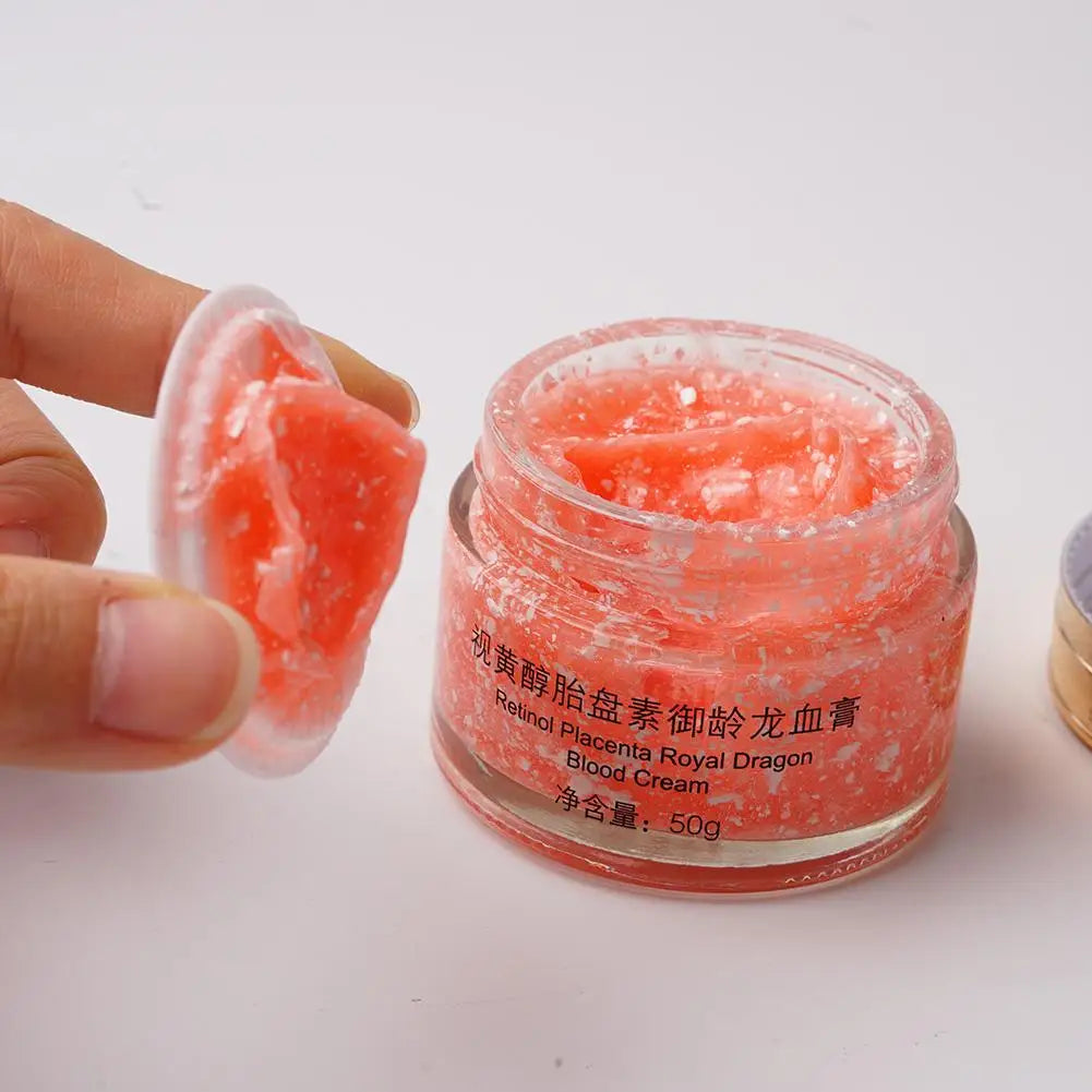 50g Dragon Blood Retinol Face Cream Smoothing Firming Face Serum Moisturizer with Placenta Extract Rejuvenation Skin Care by PETAL & GLOW