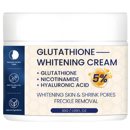 Whitening Face Cream, Reduce Dark Spots, Sun Spots, Melanin, With Collagen, Glutathione, Even Skin Tone For All Skin Types by PETAL & GLOW