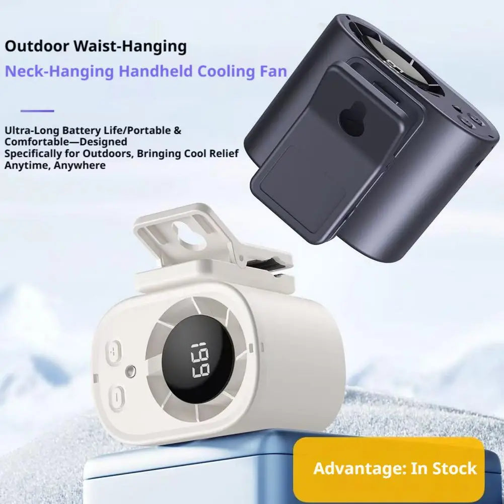 Fan Waist Hanging Neck Clip Handheld Small Fan Desktop Multifunctional High Wind Speed Small Fan