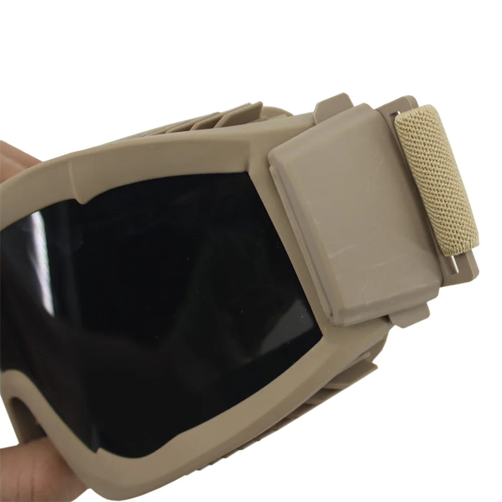 VULPO Tactical Goggles Airsoft Paintball Shooting Goggles Windproof Anti Fog Glasses Hiking Mountaineering Glasses by PETAL & GLOW