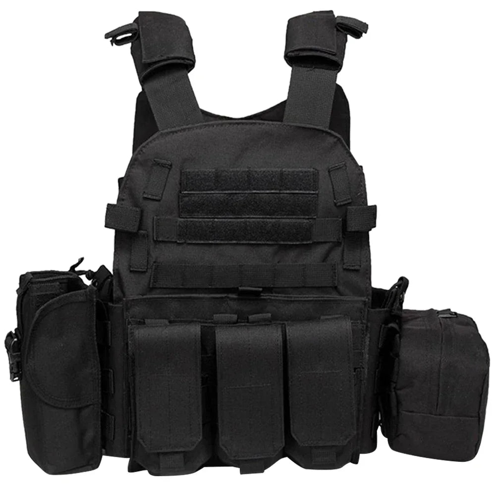 Nylon Tactical Vest Body Armor Hunting Carrier Airsoft Accessories Men Combat Camo Military Army Vest Outdoor CS Hunting by PETAL & GLOW