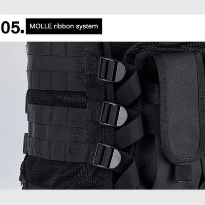 Adjustable Molle Tactical Vest Military Combat Body Armor Vests Security Hunting Army Outdoor CS Game Airsoft Training Jacket by PETAL & GLOW
