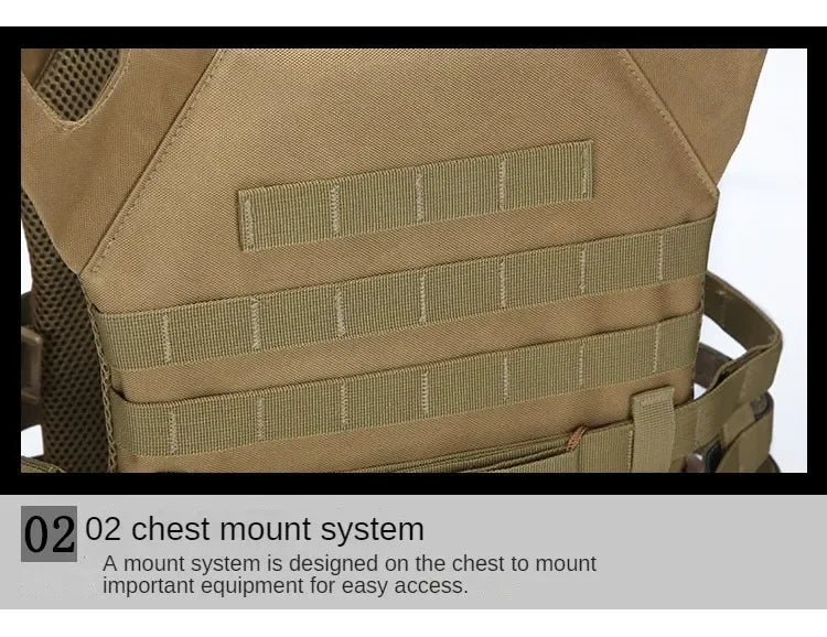 Nylon Tactical Vest Body Armor Hunting Carrier Airsoft Accessory Combat MOLLE Camo Cosplay Army Vest CS Game Jungle Equipment by PETAL & GLOW